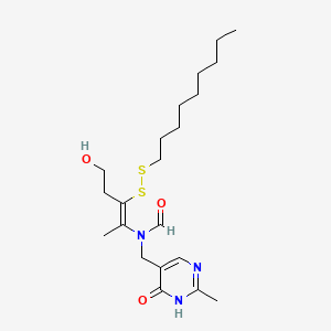 molecular formula C21H35N3O3S2 B12733927 Oxythiamine nonyl disulfide CAS No. 84714-61-4