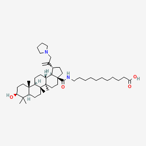 molecular formula C45H76N2O4 B12733935 N-(3beta-Hydroxy-30-pyrrolidinolup-20(29)-en-28-oyl)-11-aminoundecanoic acid CAS No. 150840-87-2