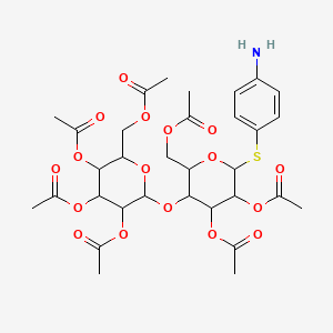 B1273397 [3,4,5-Triacetyloxy-6-[4,5-diacetyloxy-2-(acetyloxymethyl)-6-(4-aminophenyl)sulfanyloxan-3-yl]oxyoxan-2-yl]methyl acetate CAS No. 60515-61-9