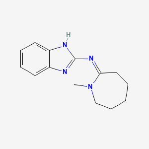 B12733992 N-(Hexahydro-1-methyl-2H-azepin-2-ylidene)-1H-benzimidazol-2-amine CAS No. 84859-06-3