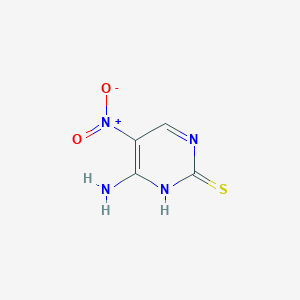 molecular formula C4H4N4O2S B1273404 4-氨基-5-硝基嘧啶-2-硫醇 CAS No. 6266-15-5