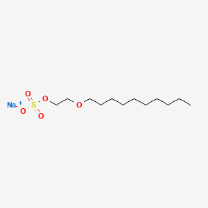 molecular formula C12H25NaO5S B12734076 Ethanol, 2-(decyloxy)-, hydrogen sulfate, sodium salt CAS No. 55901-67-2