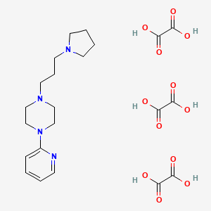 molecular formula C22H32N4O12 B12734077 oxalic acid;1-pyridin-2-yl-4-(3-pyrrolidin-1-ylpropyl)piperazine CAS No. 103840-65-9