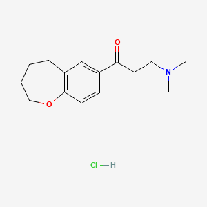 molecular formula C15H22ClNO2 B12734116 1-(2,3,4,5-Tetrahydro-1-benzoxepin-7-yl)-3-(dimethylamino)-1-propanone hydrochloride CAS No. 93591-71-0