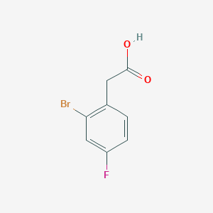 molecular formula C8H6BrFO2 B1273413 2-溴-4-氟苯乙酸 CAS No. 61150-59-2