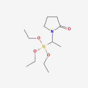 molecular formula C12H25NO4Si B12734177 1-(1-(Triethoxysilyl)ethyl)-2-pyrrolidinone CAS No. 87968-75-0