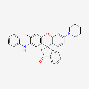 molecular formula C32H28N2O3 B12734185 3-Piperidino-6-methyl-7-anilinofluoran CAS No. 55773-64-3