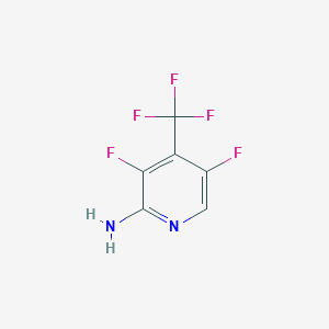 molecular formula C6H3F5N2 B1273420 2-Amino-3,5-difluoro-4-(trifluoromethyl)pyridine CAS No. 883498-68-8