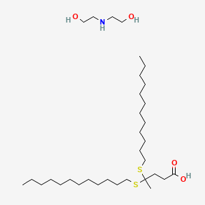 4,4-Bis(dodecylthio)pentanoic acid, diethanolamine salt