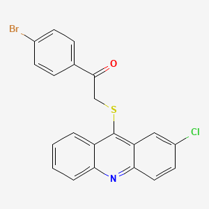 Ethanone, 1-(4-bromophenyl)-2-((2-chloro-9-acridinyl)thio)-