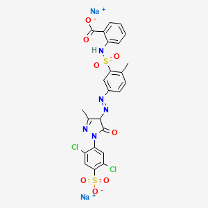 Disodium 2-(((5-((1-(2,5-dichloro-4-sulphonatophenyl)-4,5-dihydro-3-methyl-5-oxo(1H)-pyrazol-4-yl)azo)-2-methylphenyl)sulphonyl)amino)benzoate