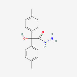 Benzeneacetic acid, alpha-hydroxy-4-methyl-alpha-(4-methylphenyl)-, hydrazide