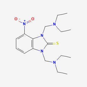 2H-Benzimidazole-2-thione, 1,3-dihydro-1,3-bis((diethylamino)methyl)-4-nitro-