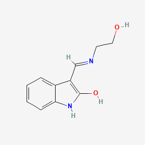 1,3-Dihydro-3-(((2-hydroxyethyl)amino)methylene)-2H-indol-2-one