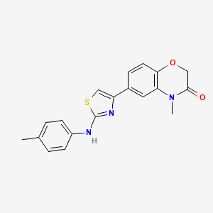 2H-1,4-Benzoxazin-3(4H)-one, 4-methyl-6-(2-((4-methylphenyl)amino)-4-thiazolyl)-