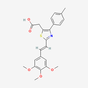 4-(4-Methylphenyl)-2-(2-(3,4,5-trimethoxyphenyl)ethenyl)-5-thiazoleacetic acid