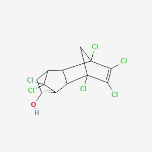 molecular formula C12H8Cl6O B12734349 4-Monohydroxydihydroisodrin CAS No. 10059-67-3