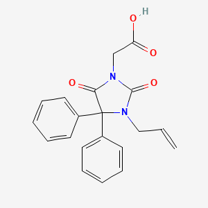 1-Imidazolidineacetic acid, 2,5-dioxo-4,4-diphenyl-3-(2-propenyl)-