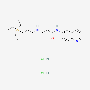 Propanamide, N-6-quinolinyl-3-((3-(triethylsilyl)propyl)amino)-, dihydrochloride