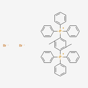 molecular formula C44H38Br2P2 B12734367 Phosphonium, (2,5-dimethyl-p-phenylene)bis(triphenyl-, dibromide CAS No. 102305-51-1