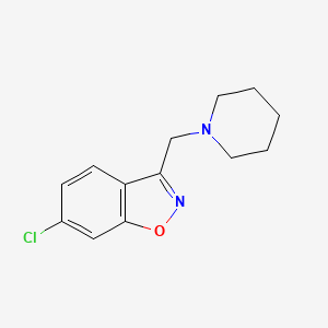 molecular formula C13H15ClN2O B12734385 3-Piperidylmethyl-6-chloro-1,2-benzisoxazole CAS No. 144652-97-1