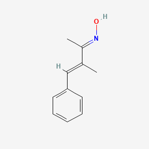 molecular formula C11H13NO B12734392 3-Buten-2-one, 3-methyl-4-phenyl-, oxime CAS No. 5460-65-1