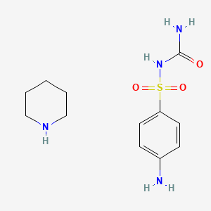 molecular formula C12H20N4O3S B12734403 (4-Aminophenyl)sulfonylurea;piperidine CAS No. 113712-87-1