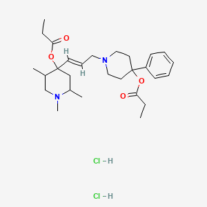 4-Piperidinol, 4-(3-(4-(1-oxopropoxy)-4-phenyl-1-piperidinyl)-1-propenyl)-1,2,5-trimethyl-, propanoate (ester), dihydrochloride