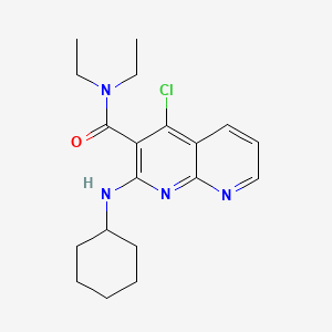 1,8-Naphthyridine-3-carboxamide, 4-chloro-2-(cyclohexylamino)-N,N-diethyl-