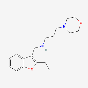 Morpholine, 4-(3-(((2-ethyl-3-benzofuranyl)methyl)amino)propyl)-