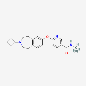 3-Pyridinecarboxamide, 6-((3-Cyclobutyl-2,3,4,5-tetrahydro-1H-3-benzazepin-7-yl)oxy)-N-(methyl-11C)-