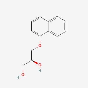 molecular formula C13H14O3 B12734573 1,2-Propanediol, 3-(1-naphthalenyloxy)-, (2S)- CAS No. 56715-19-6