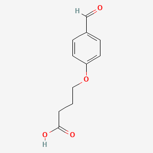 molecular formula C11H12O4 B1273460 4-(4-甲醛基苯氧基)丁酸 CAS No. 99865-70-0