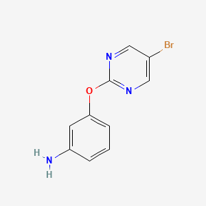 molecular formula C10H8BrN3O B1273474 3-[(5-溴嘧啶-2-基)氧基]苯胺 CAS No. 111986-67-5