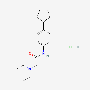 Acetamide, N-(4-cyclopentylphenyl)-2-(diethylamino)-, monohydrochloride