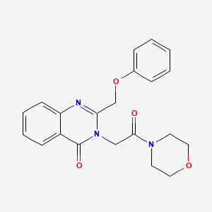 Morpholine, 4-((4-oxo-2-(phenoxymethyl)-3(4H)-quinazolinyl)acetyl)-