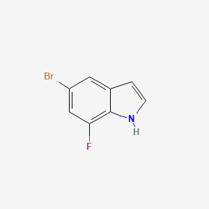 molecular formula C8H5BrFN B1273488 5-溴-7-氟-1H-吲哚 CAS No. 883500-73-0