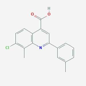 molecular formula C18H14ClNO2 B1273497 7-氯-8-甲基-2-(3-甲基苯基)喹啉-4-甲酸 CAS No. 725705-50-0