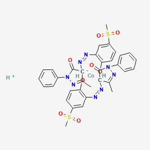 Hydrogen bis(2,4-dihydro-4-((2-hydroxy-5-mesylphenyl)azo)-5-methyl-2-phenyl-3H-pyrazol-3-onato(2-))cobaltate(1-)