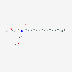 molecular formula C17H33NO3 B012735 10-Undecenamide, N,N-bis(2-methoxyethyl)- CAS No. 102613-01-4