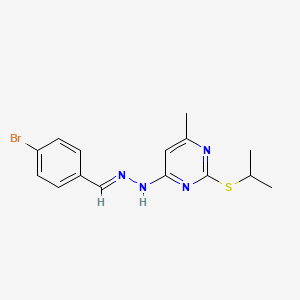 4-Bromobenzaldehyde (6-methyl-2-((1-methylethyl)thio)-4-pyrimidinyl)hydrazone