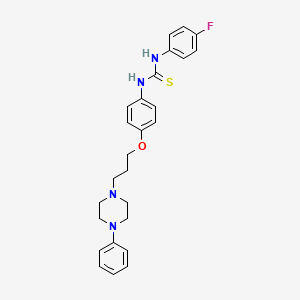 Thiourea, N-(4-fluorophenyl)-N'-(4-(3-(4-phenyl-1-piperazinyl)propoxy)phenyl)-