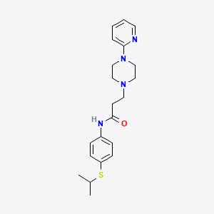 1-Piperazinepropanamide, N-(4-(1-methylethylthio)phenyl)-4-(2-pyridinyl)-