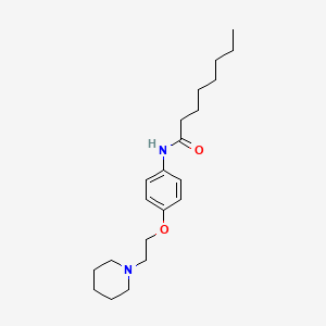 p-Octanophenetidide, beta-piperidino-