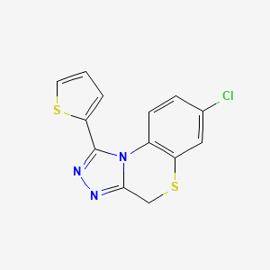 7-Chloro-1-(2-thienyl)-4H-(1,2,4)triazolo(3,4-c)(1,4)benzothiazine