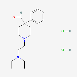 4-Piperidinecarboxaldehyde, 1-(2-(diethylamino)ethyl)-4-phenyl-, dihydrochloride