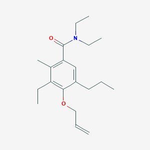 molecular formula C20H31NO2 B12735177 o-Toluamide, 4-(allyloxy)-5-propyl-N,N,3-triethyl- CAS No. 94755-15-4