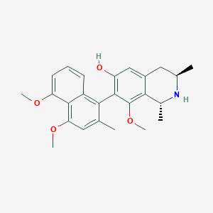 molecular formula C25H29NO4 B12735230 Ancistrocongoline D CAS No. 455255-22-8