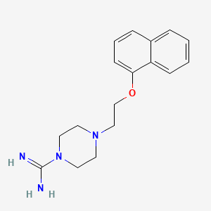 molecular formula C17H22N4O B12735284 1-Piperazinecarboxamidine, 4-(2-(1-naphthyloxy)ethyl)- CAS No. 85063-85-0