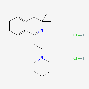 Isoquinoline, 3,4-dihydro-3,3-dimethyl-1-(2-(1-piperidinyl)ethyl)-, dihydrochloride